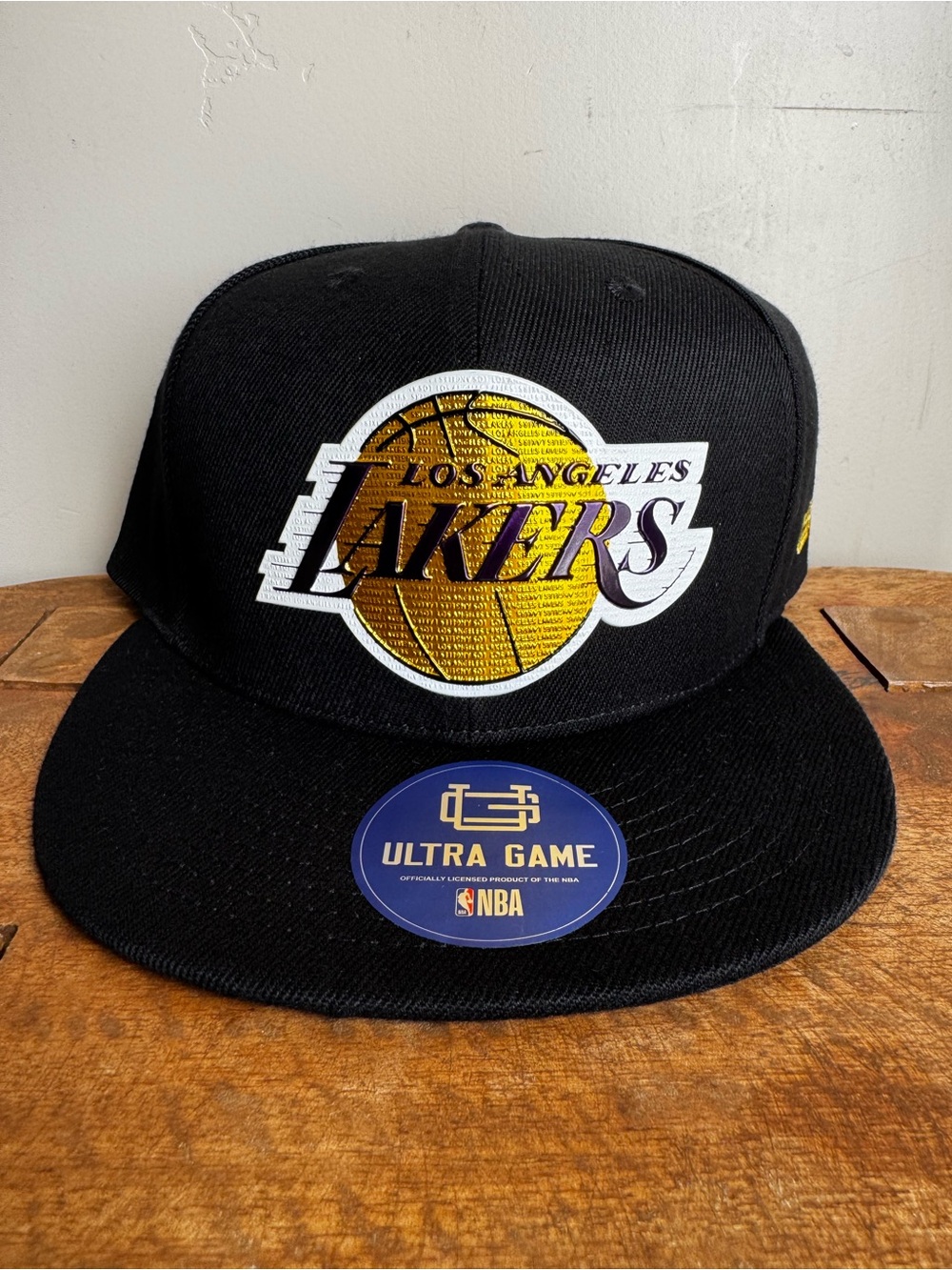 Los Angeles Lakers Black and Gold Snapback Hat - Ultra Game Edition